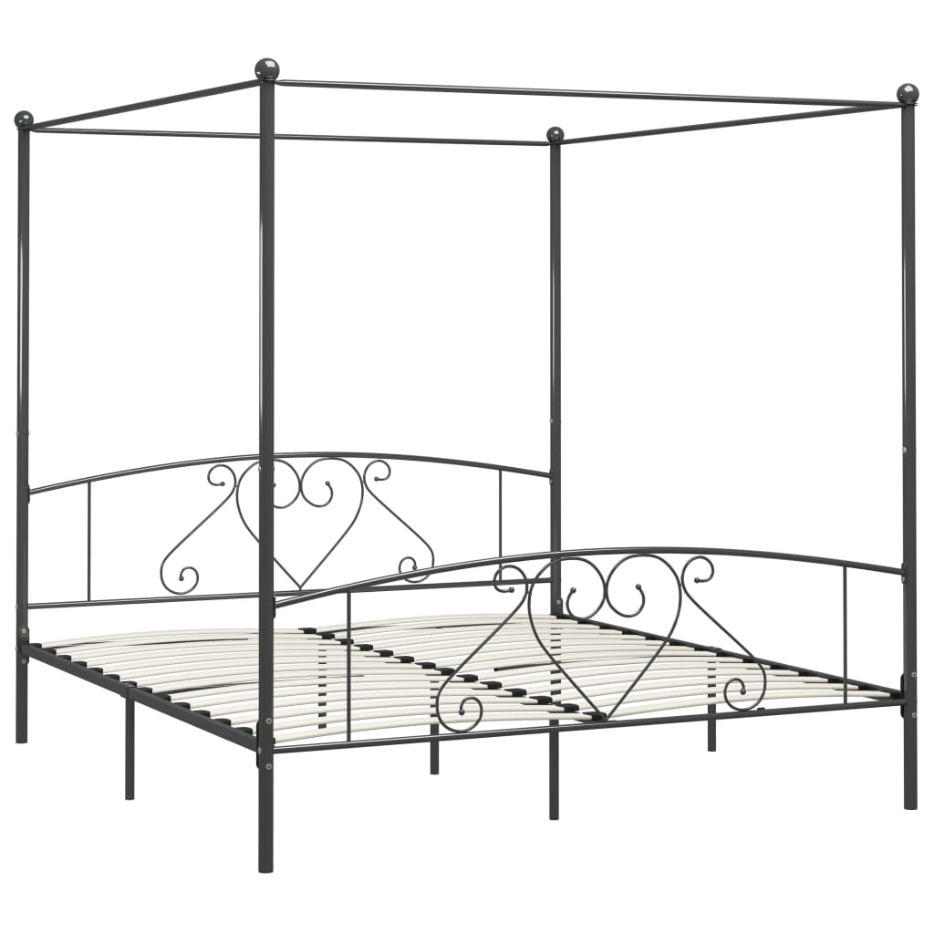 sengestel til himmelseng 200 x 200 cm metal grå