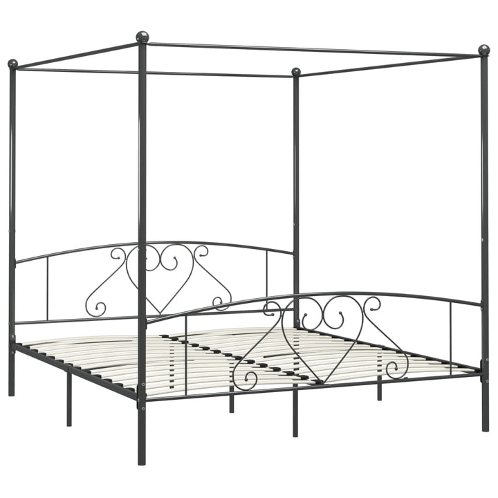 sengestel til himmelseng 200 x 200 cm metal grå