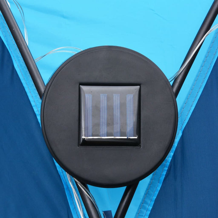 festtelt med LED og 4 sidevægge 3,6x3,6x2,3 m blå