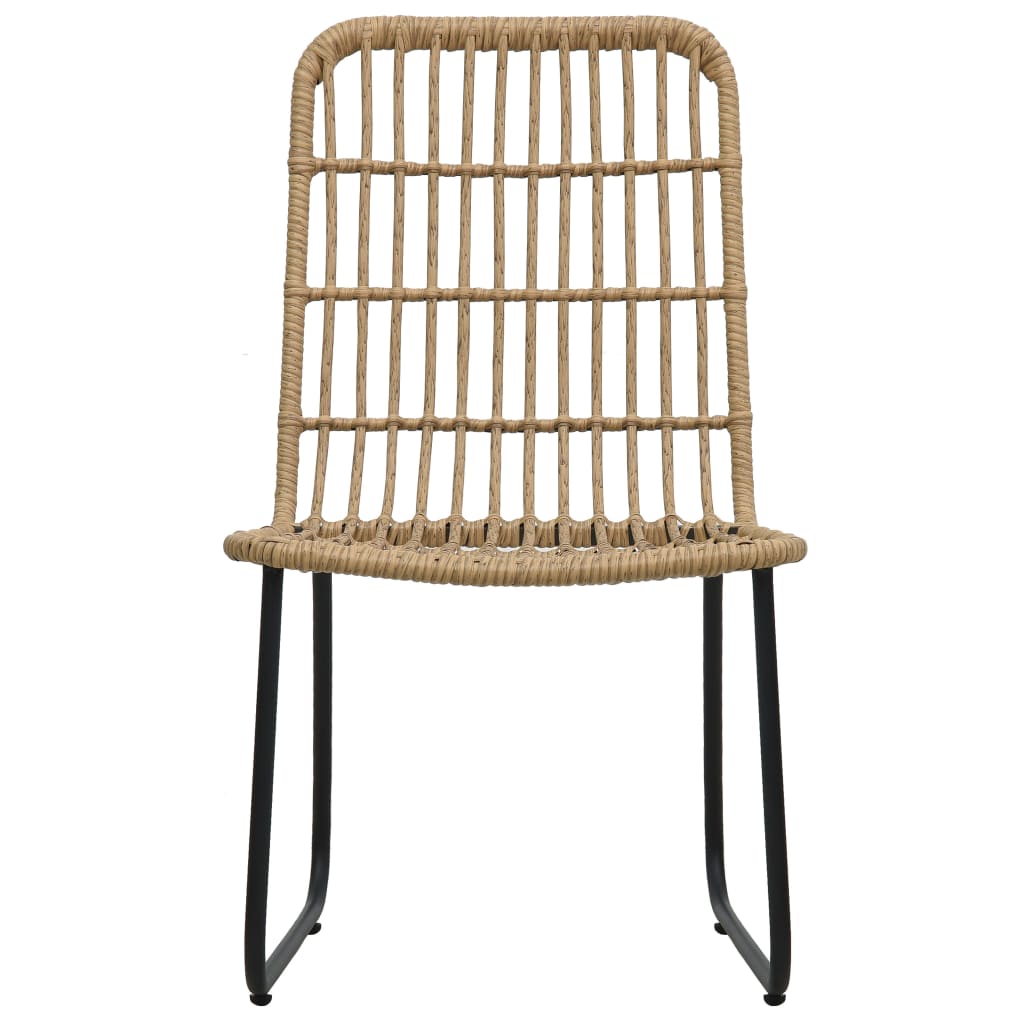 havestole 2 stk. polyrattan egetræsfarve