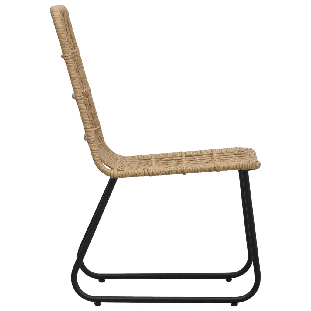 havestole 2 stk. polyrattan egetræsfarve