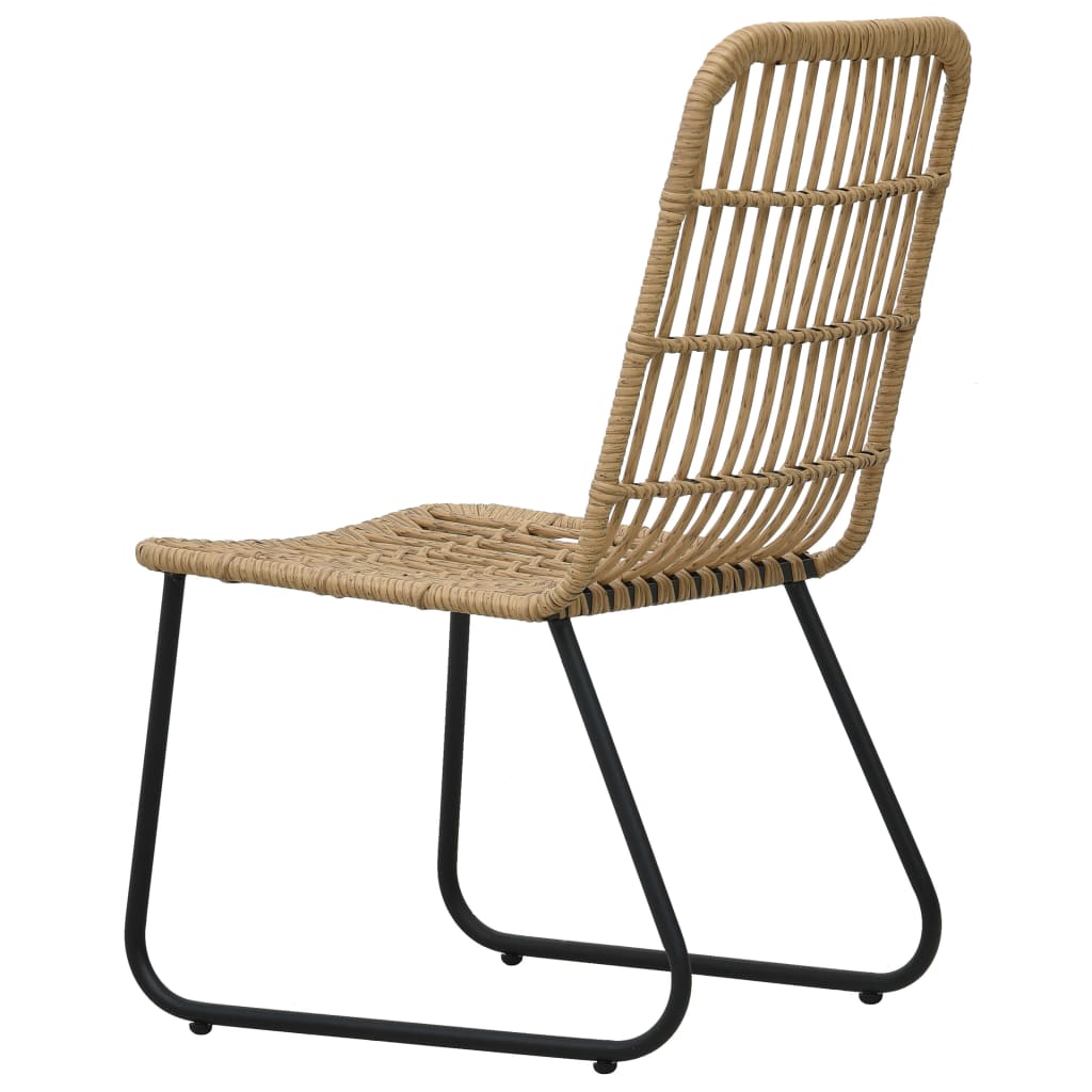 havestole 2 stk. polyrattan egetræsfarve