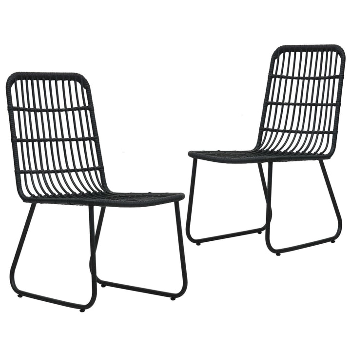 havestole 2 stk. polyrattan sort