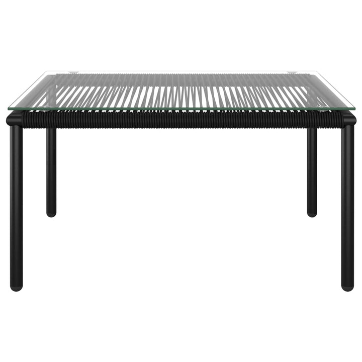 haveloungesæt 5 dele med hynder PVC sort