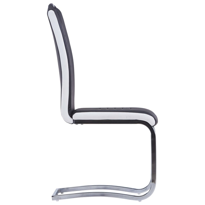 spisebordsstole med cantilever 6 stk. kunstlæder sort