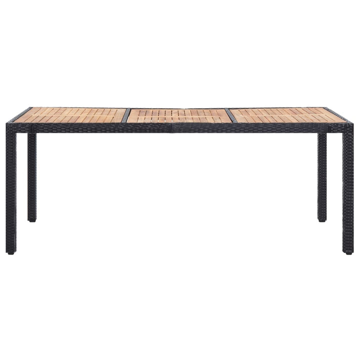 udendørs spisebordssæt 9 dele med hynder polyrattan sort