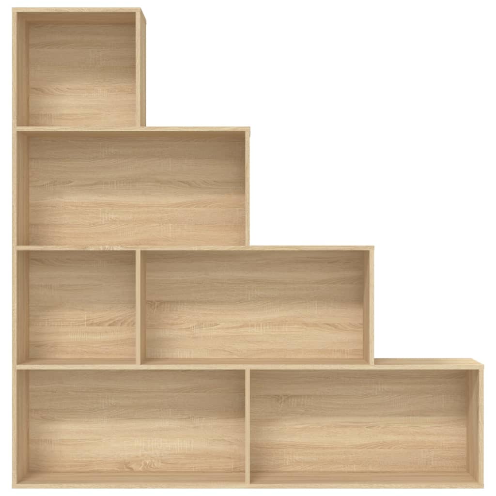 bogreol/rumdeler 155x24x160 cm konstrueret træ sonoma-eg