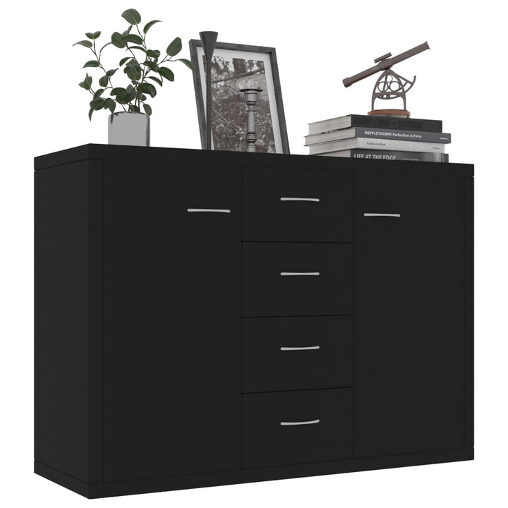 skænk 88x30x65 cm konstrueret træ sort