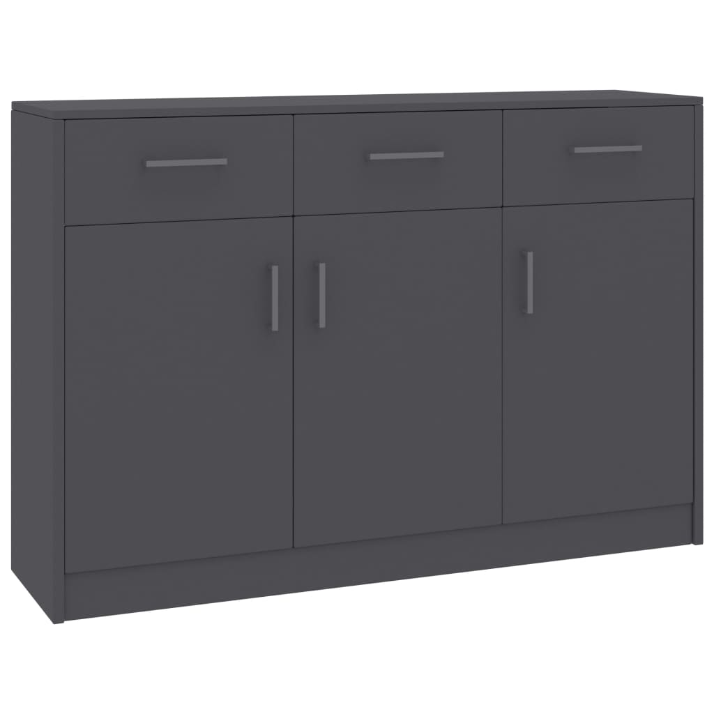 skænk 110x30x75 konstrueret træ grå