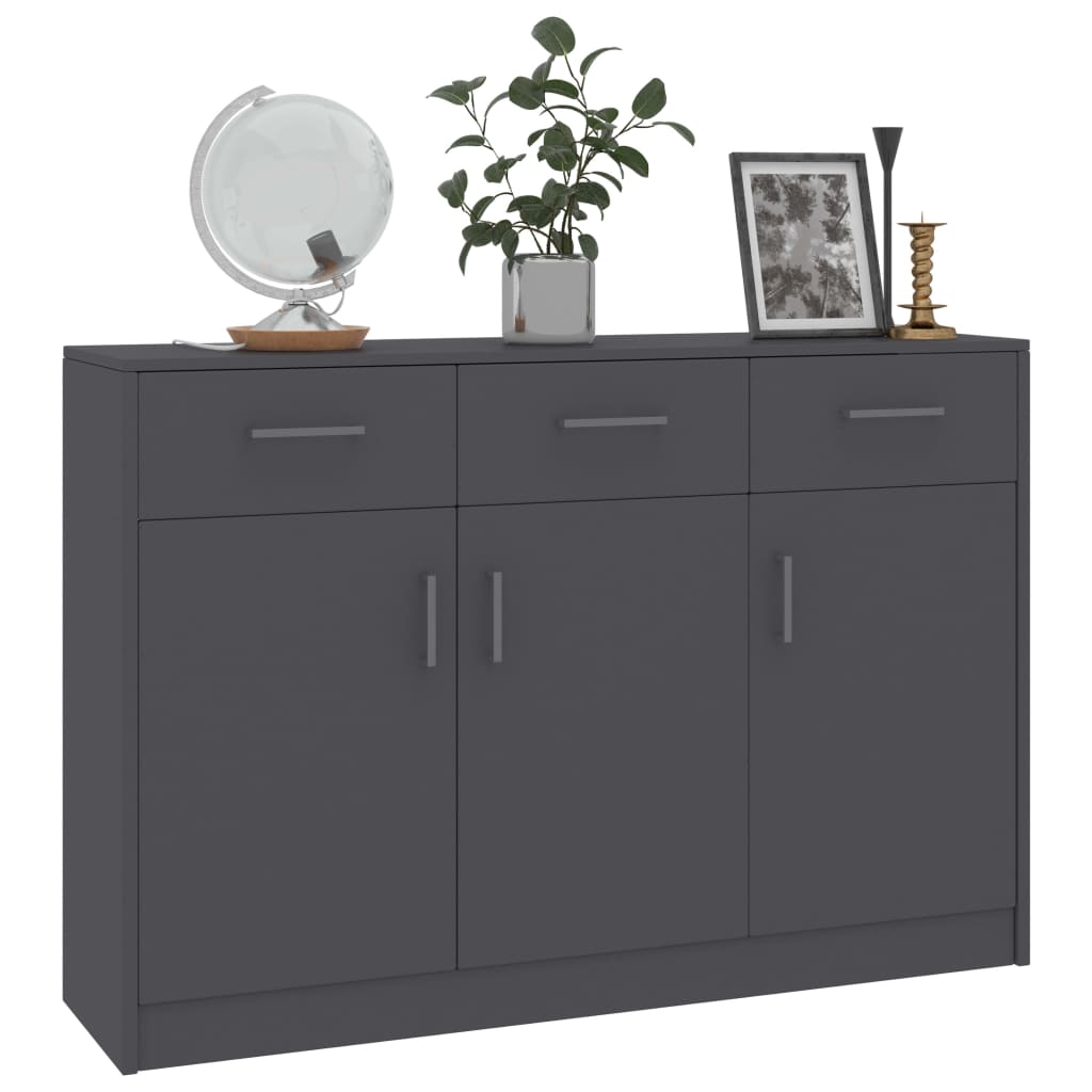 skænk 110x30x75 konstrueret træ grå