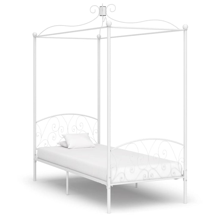sengestel til himmelseng 100 x 200 cm metal hvid