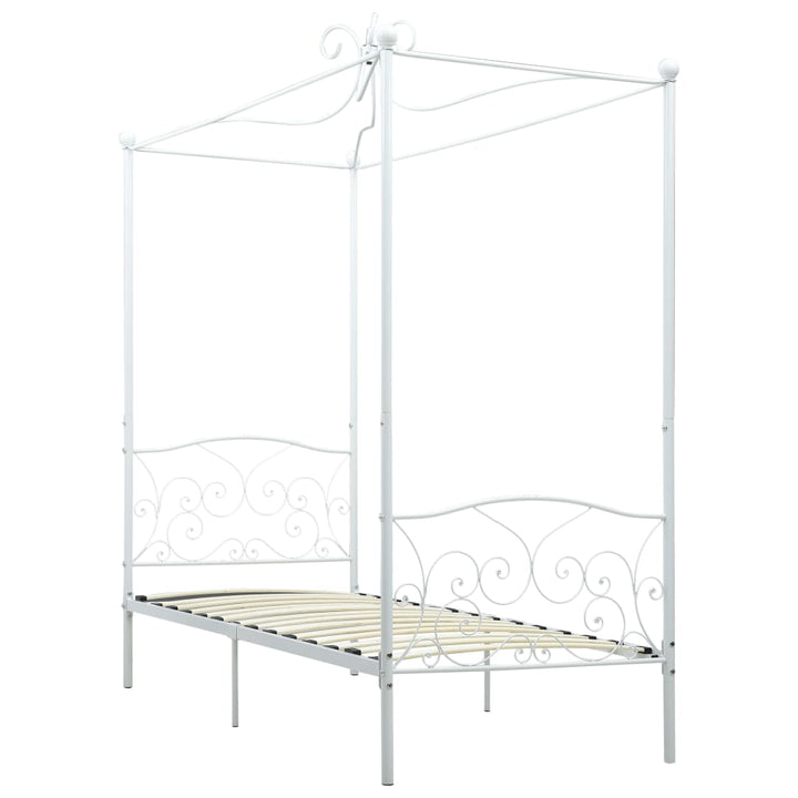 sengestel til himmelseng 100 x 200 cm metal hvid