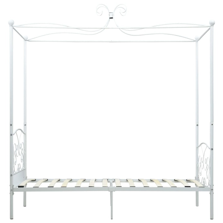 sengestel til himmelseng 100 x 200 cm metal hvid