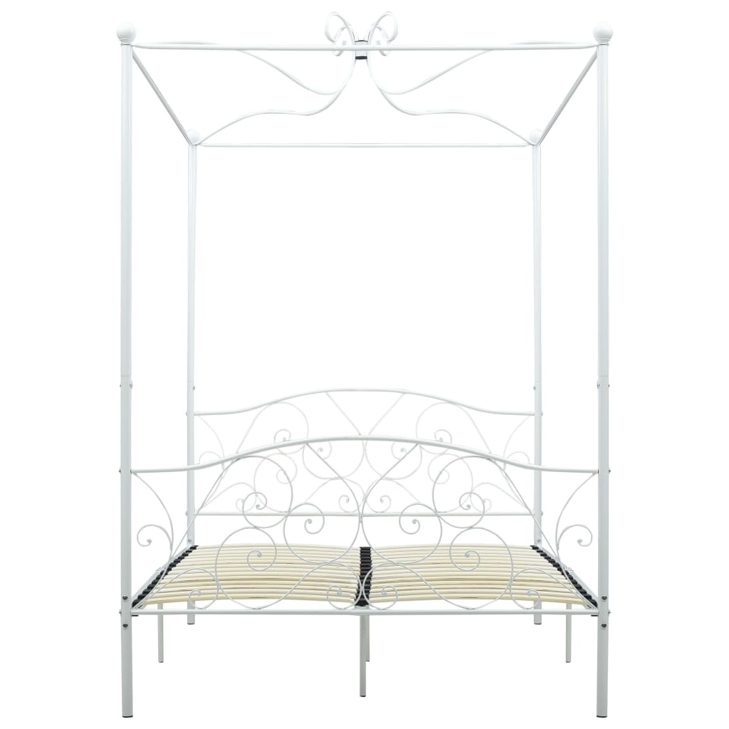 sengestel til himmelseng 120 x 200 cm metal hvid
