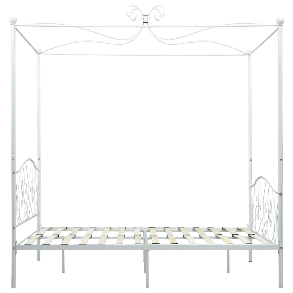 sengestel til himmelseng 120 x 200 cm metal hvid