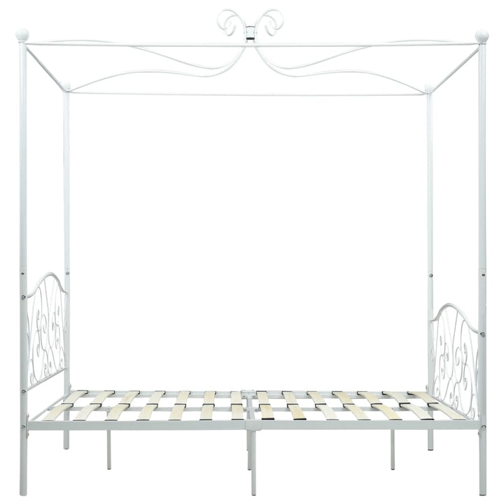 sengestel til himmelseng 140 x 200 cm metal hvid