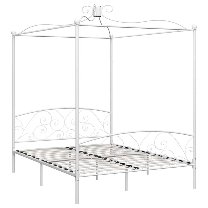 sengestel til himmelseng 160 x 200 cm metal hvid