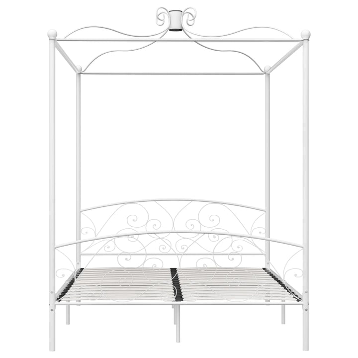sengestel til himmelseng 160 x 200 cm metal hvid