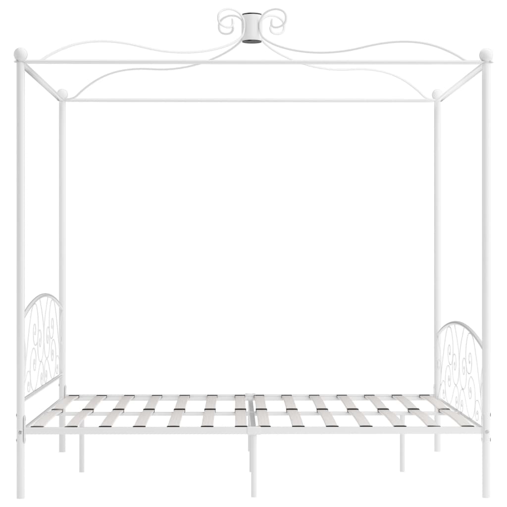 sengestel til himmelseng 160 x 200 cm metal hvid