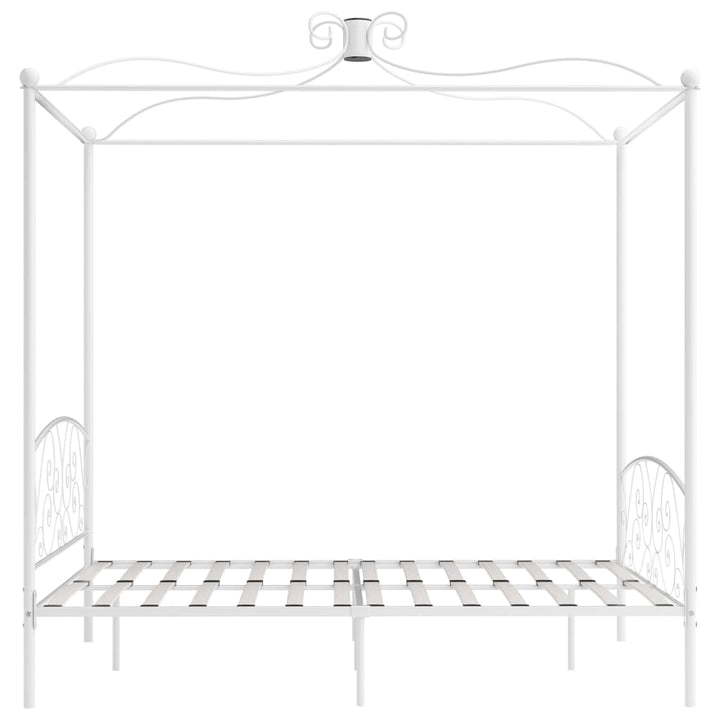sengestel til himmelseng 160 x 200 cm metal hvid