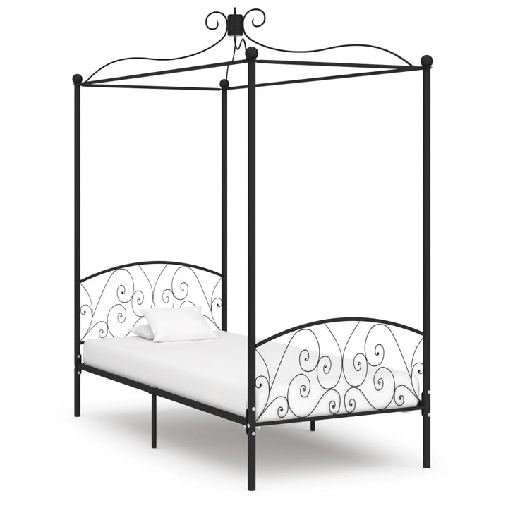 sengestel til himmelseng 90 x 200 cm metal sort