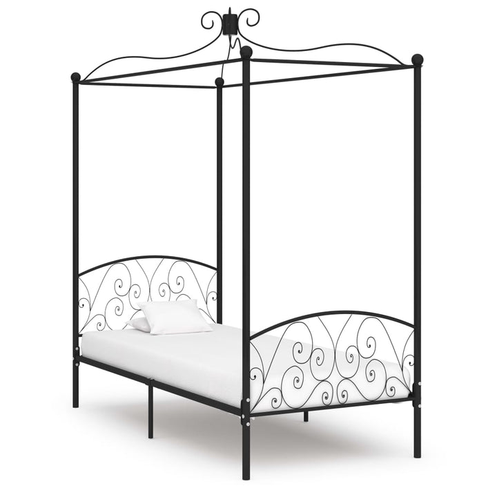 sengestel til himmelseng 100 x 200 cm metal sort