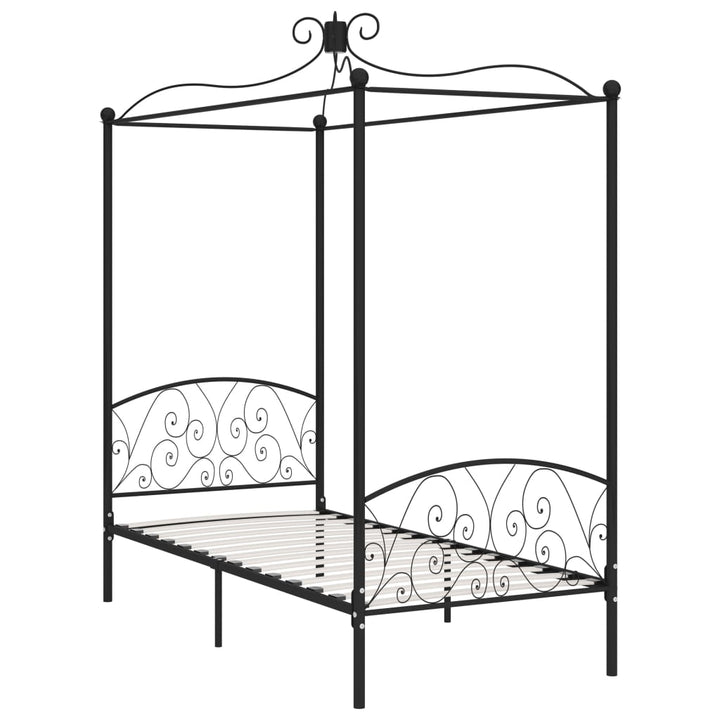 sengestel til himmelseng 100 x 200 cm metal sort