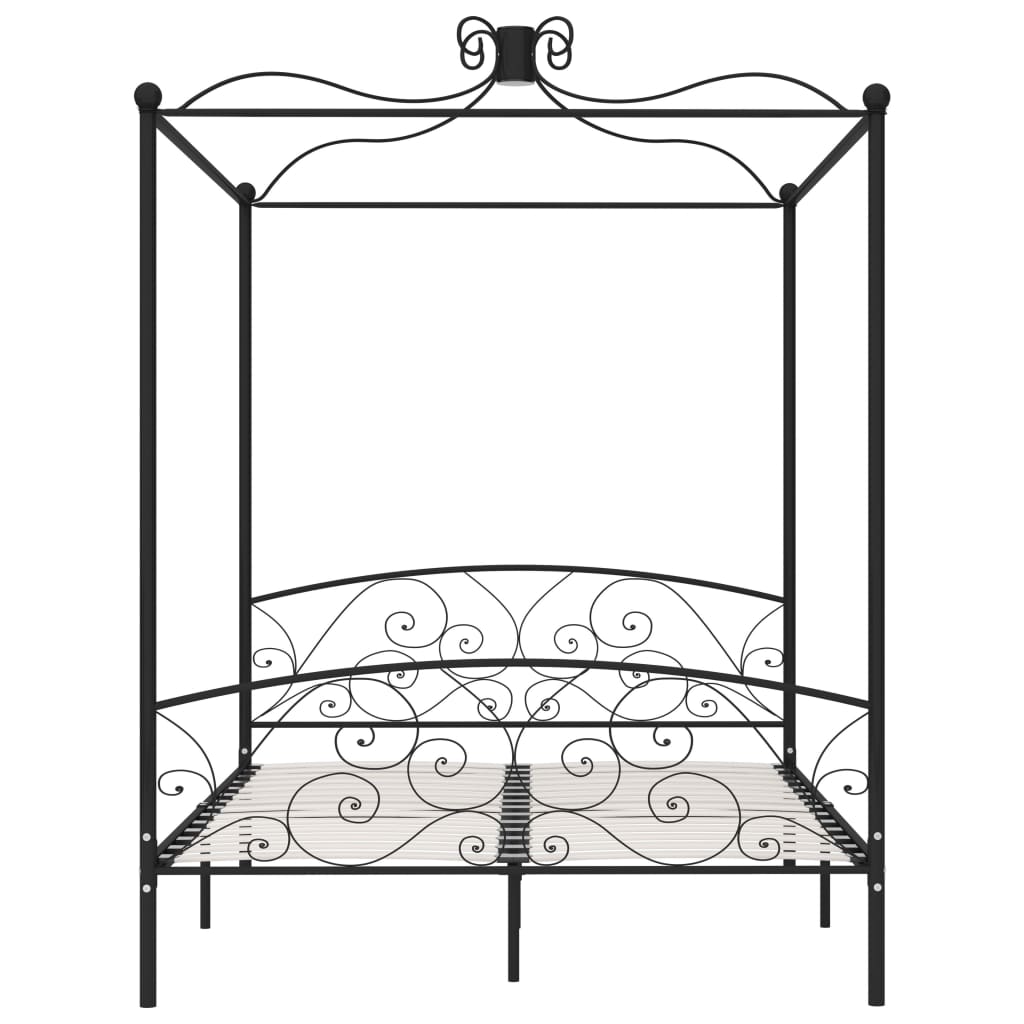 sengestel til himmelseng 160 x 200 cm metal sort