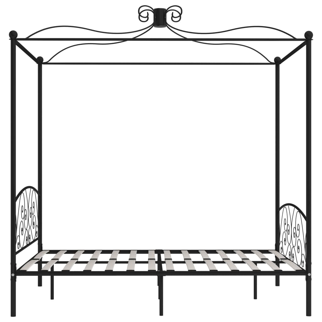 sengestel til himmelseng 160 x 200 cm metal sort