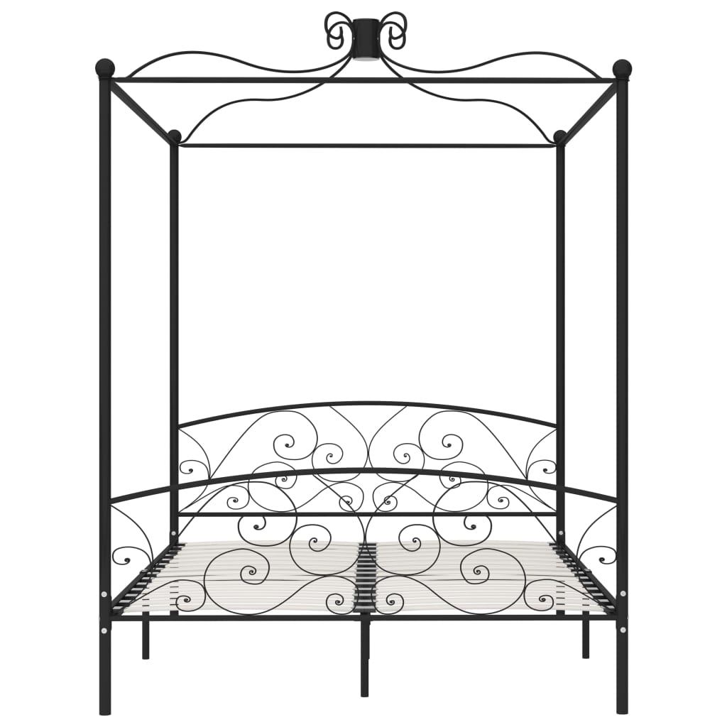 sengestel til himmelseng 180 x 200 cm metal sort