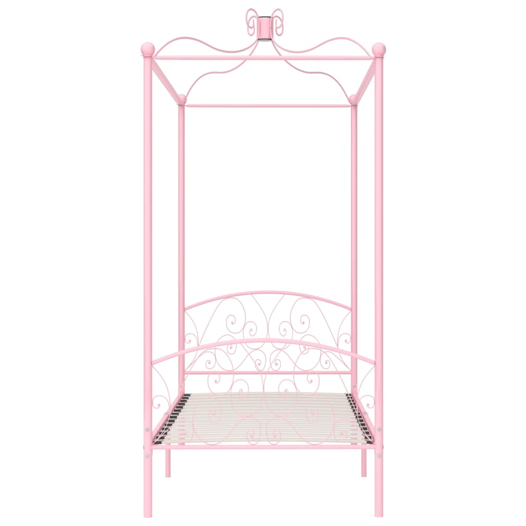 sengestel til himmelseng 100 x 200 cm metal pink