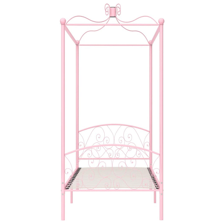 sengestel til himmelseng 100 x 200 cm metal pink