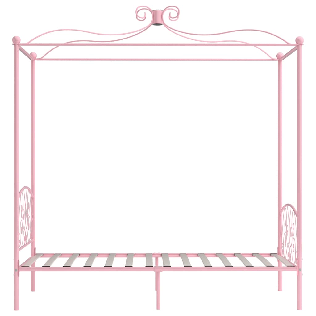 sengestel til himmelseng 100 x 200 cm metal pink