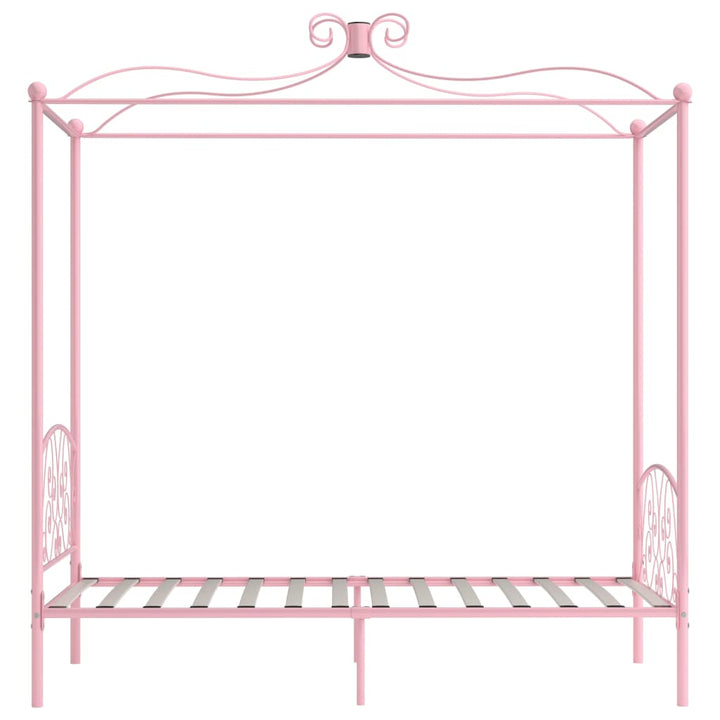 sengestel til himmelseng 100 x 200 cm metal pink