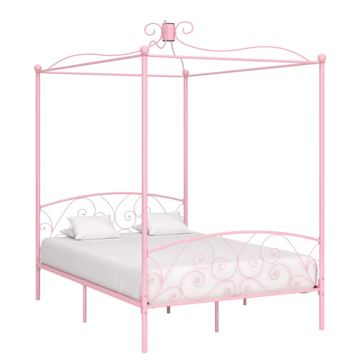 sengestel til himmelseng 140 x 200 cm metal pink