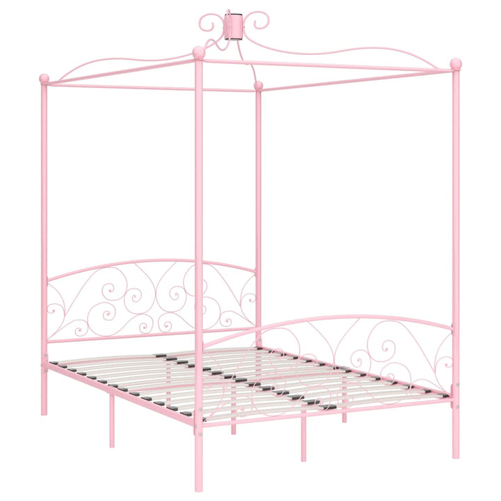 sengestel til himmelseng 140 x 200 cm metal pink