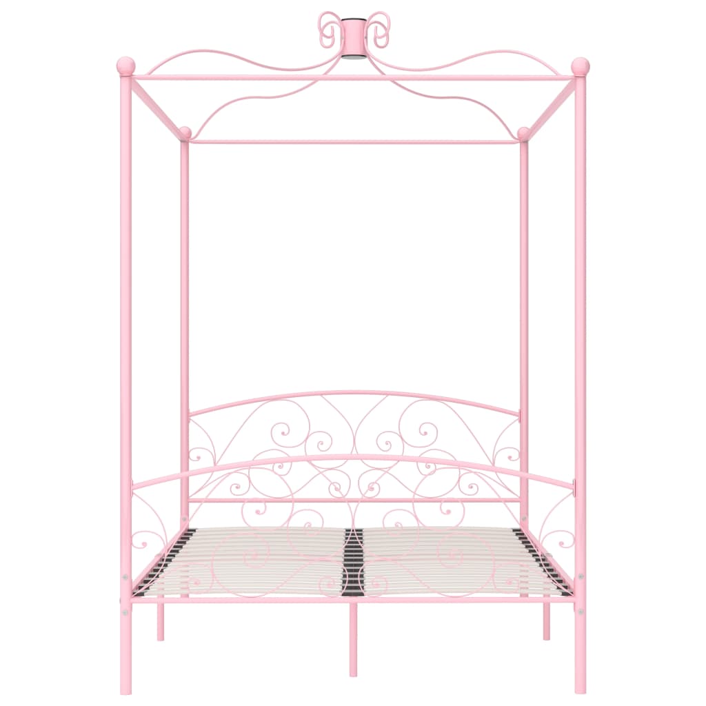 sengestel til himmelseng 140 x 200 cm metal pink