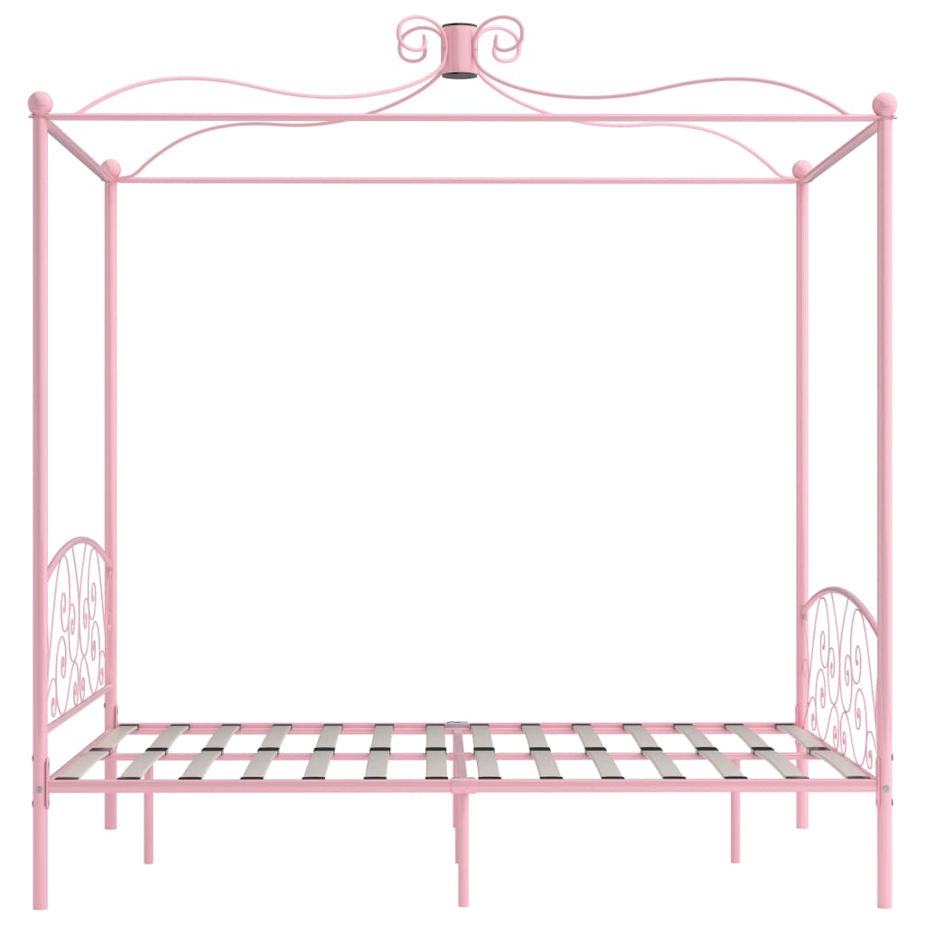 sengestel til himmelseng 140 x 200 cm metal pink