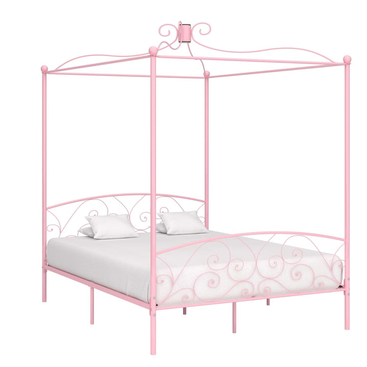 sengestel til himmelseng 160 x 200 cm metal pink