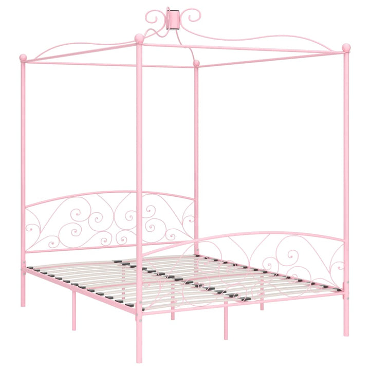 sengestel til himmelseng 160 x 200 cm metal pink