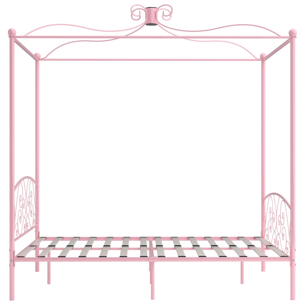 sengestel til himmelseng 160 x 200 cm metal pink