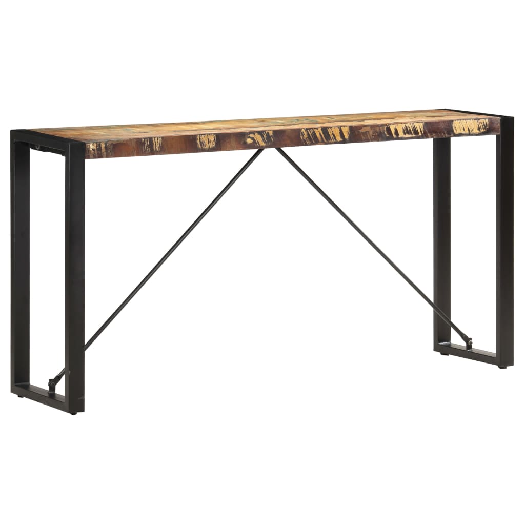 konsolbord 150 x 35 x 76 cm massivt genbrugstræ