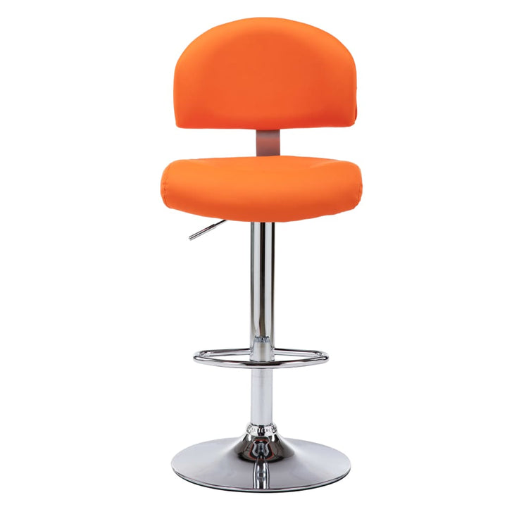barstole 2 stk. kunstlæder orange