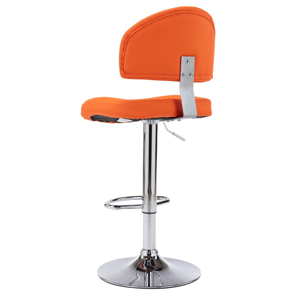 barstole 2 stk. kunstlæder orange