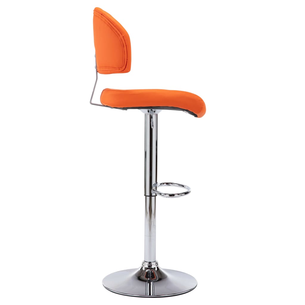 barstole 2 stk. kunstlæder orange