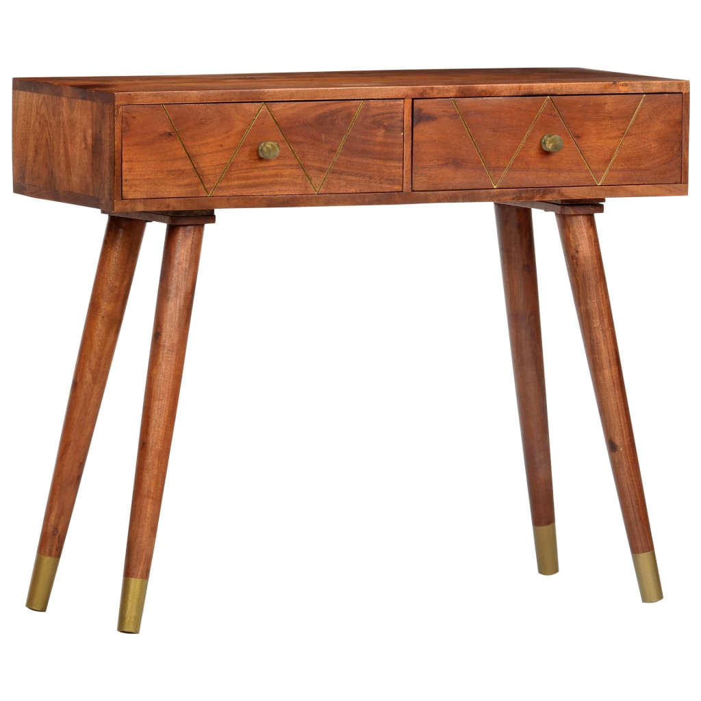 konsolbord 90 x 35 x 76 cm massivt akacietræ