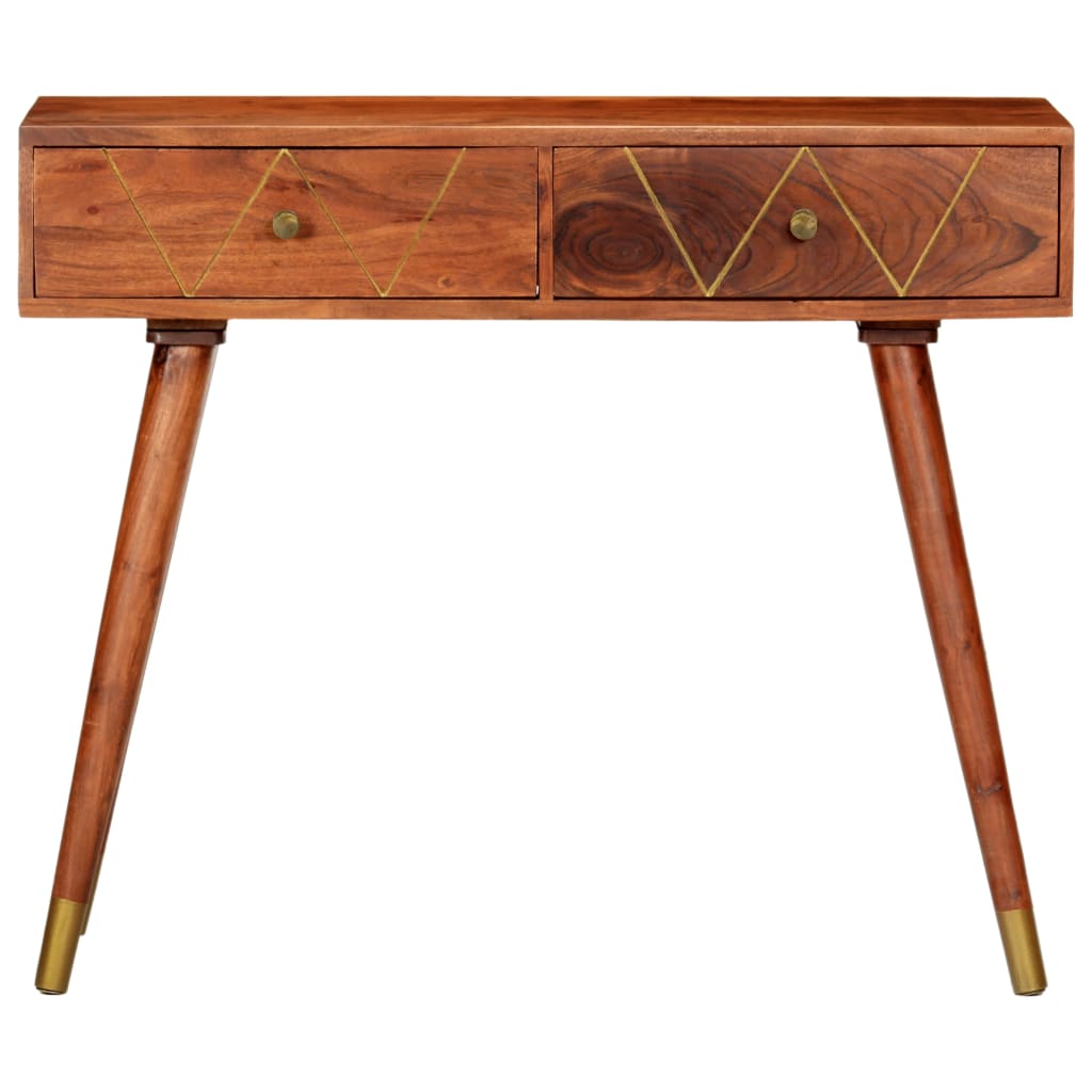 konsolbord 90 x 35 x 76 cm massivt akacietræ