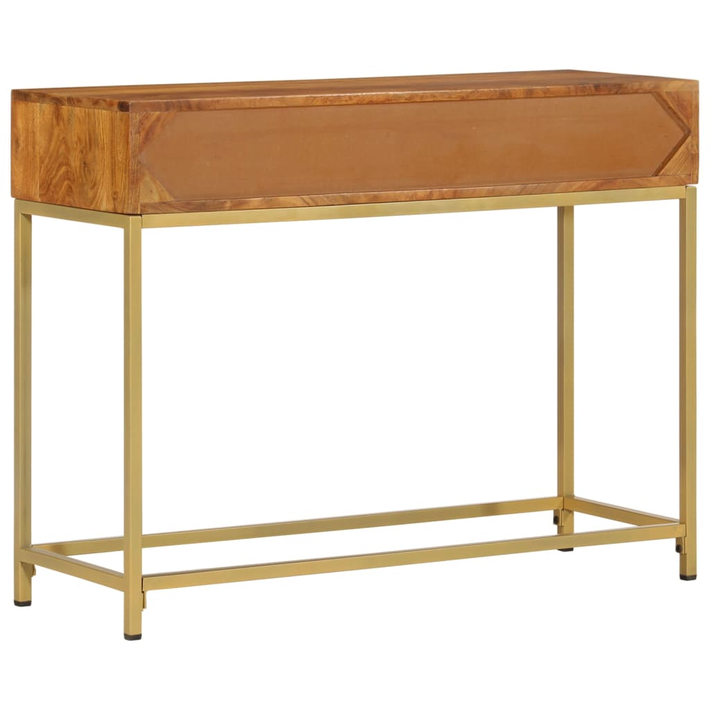 konsolbord 100 x 35 x 76 cm massivt akacietræ