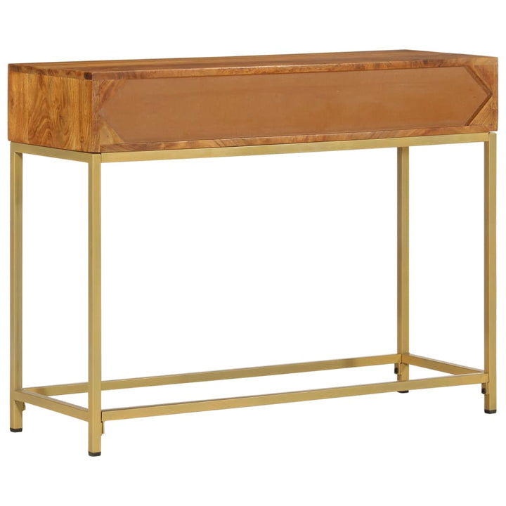 konsolbord 100 x 35 x 76 cm massivt akacietræ