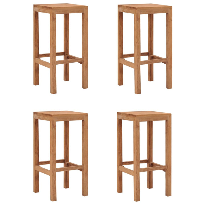 barstole 4 stk. massivt teaktræ